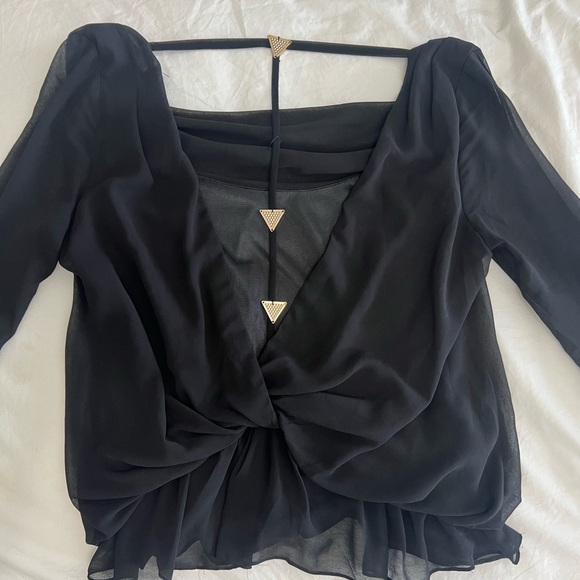 Cowl neck, open back top - Picture 2 of 2